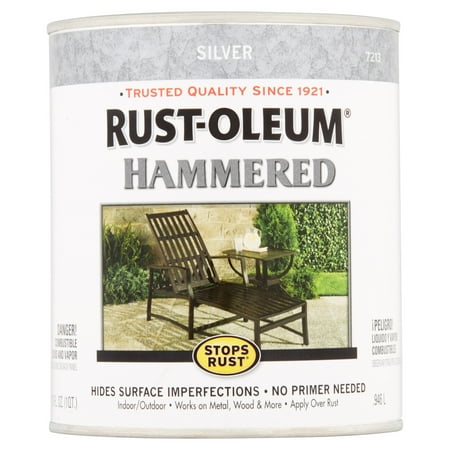 Rust-Oleum Stop Rust Silver Hammered, 32 fl oz