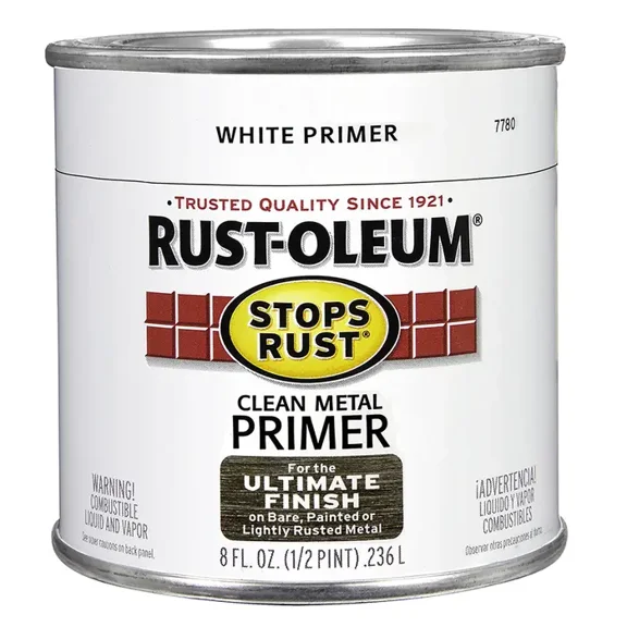 Rust-Oleum Stops Rust Clean Metal Primer, White, 1/2 Pt. 7780730