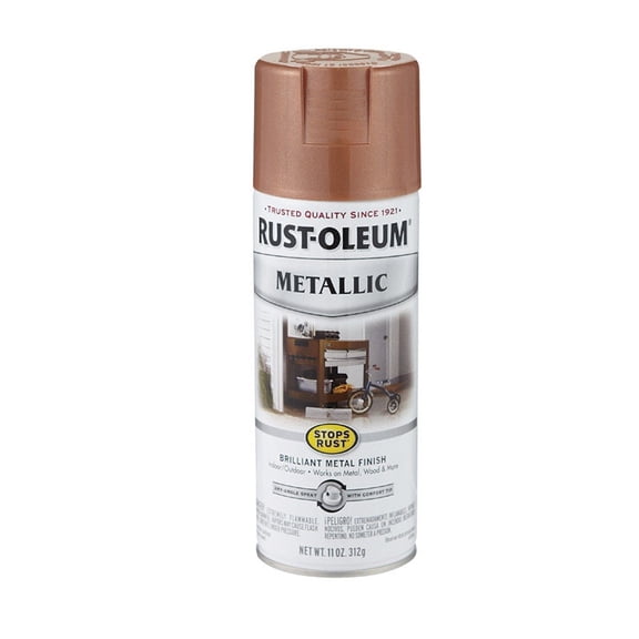Rust-Oleum 7273830 Stops Rust Metallic Spray Paint, 11 oz, Copper