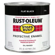 Rust-Oleum  Stops Rust  Flat Black Oil-Based Protective Enamel 8 fl. oz. Can