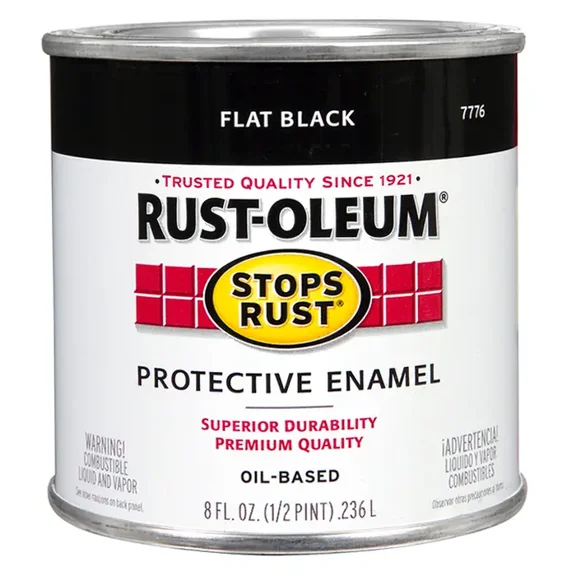 Rust-Oleum® Stops Rust® Flat Black Oil-Based Protective Enamel 8 fl. oz. Can
