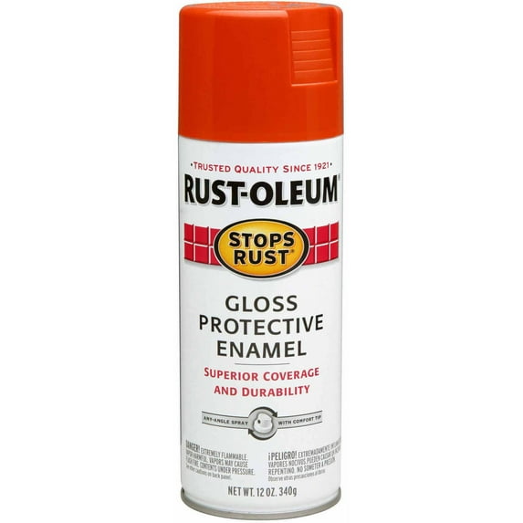 Rust-Oleum Stops Rust Gloss Protective Enamel Lobster Red Spray Paint, 12 oz