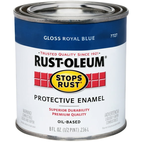 Rust-Oleum Stops Rust Gloss Royal Blue Protective Enamel Paint, 8 fl oz