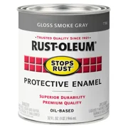 Rust-Oleum Stops Rust Gloss Smoke Gray Oil-Based Protective Enamel, 32 fl oz