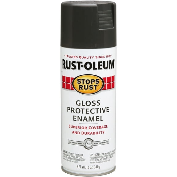 Rust-Oleum Stops Rust Gloss Smoke Gray Spray Paint 12 oz.
