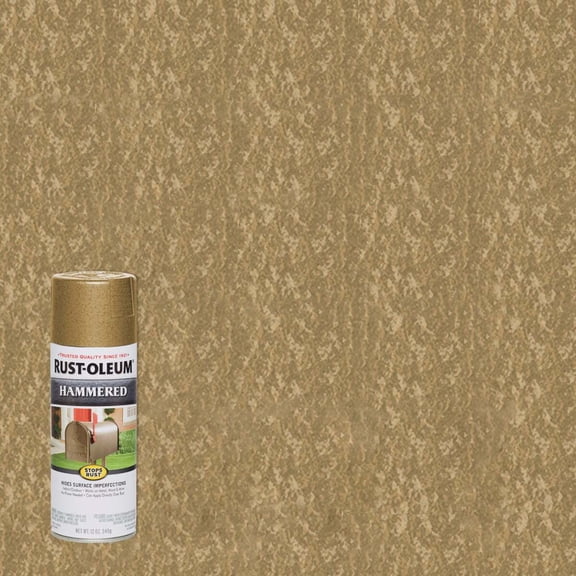 Rust-Oleum Stops Rust Hammered Gold Paint, 12 oz
