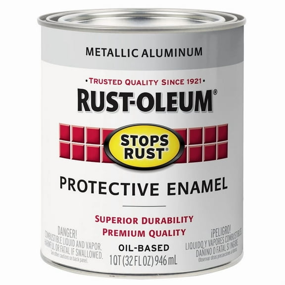 Rust-Oleum Stops Rust Indoor and Outdoor Aluminum Rust Prevention Paint 1 qt
