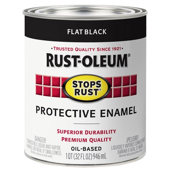 STOPS RUST ENAM FL BLK 1QT