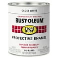 thumbnail image 1 of Rust-Oleum Stops Rust Indoor and Outdoor Gloss White Rust Prevention Paint 1 qt., 1 of 2