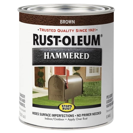 Rust-Oleum Stops Rust Indoor and Outdoor Hammered Brown Rust Prevention Paint 1 qt.