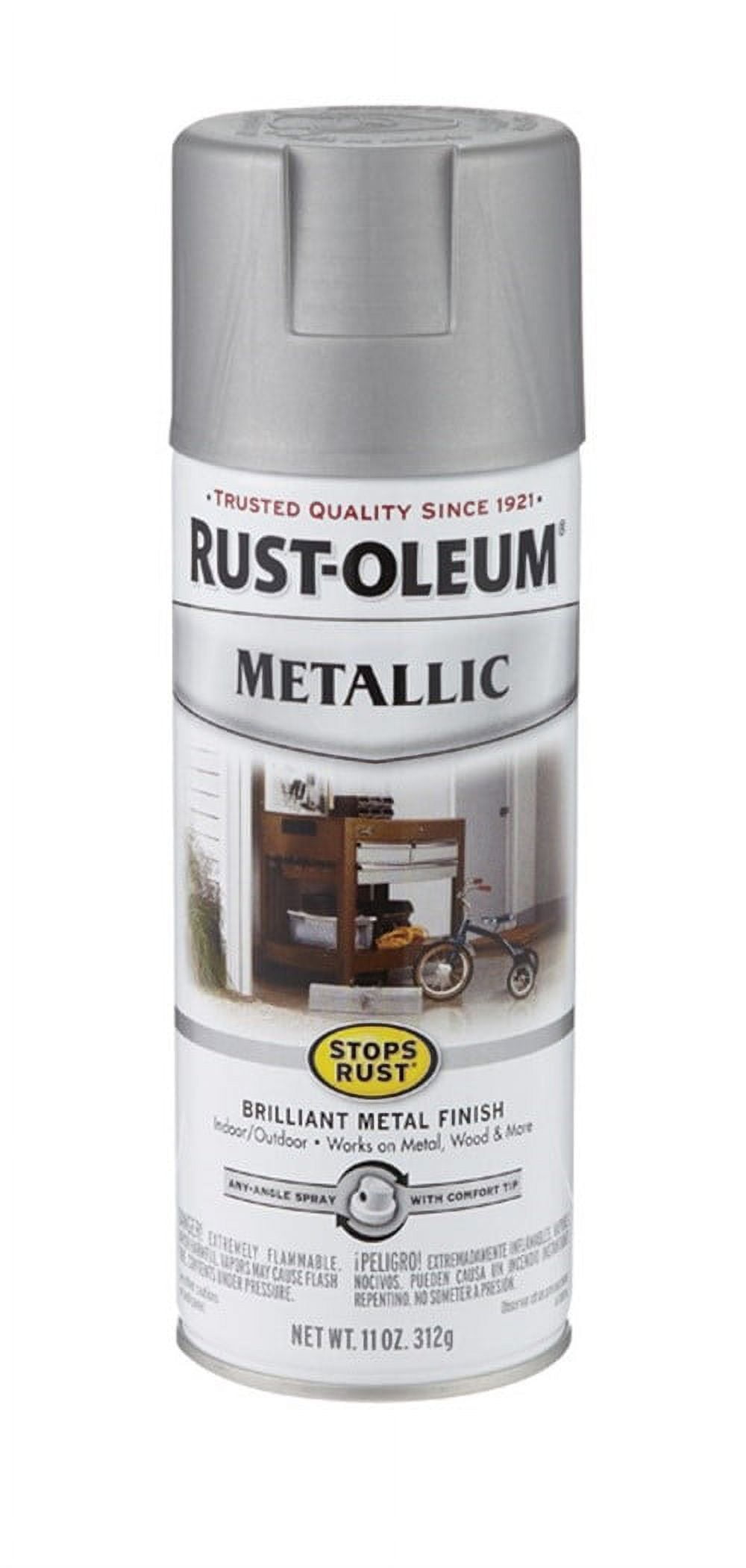 Rust-Oleum Stops Rust Matte Nickel Metallic Spray Paint 11 oz