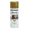 thumbnail image 1 of Rust-Oleum 7275830 Stops Rust Metallic Spray Paint, 11 oz, Burnished Brass, 1 of 2