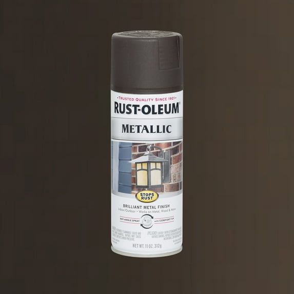 Oil Rubbed Bronze, Rust-Oleum Stops Rust Metallic Spray Paint-248636, 11 oz