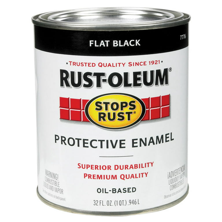 Rust-Oleum Stops Rust 1 Qt. Flat Black Protective Enamel Paint