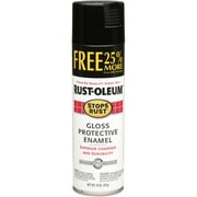 Rust-Oleum 254146 Stops Rust Black Gloss 1 Spray Paint, 1 Piece 1 Pack