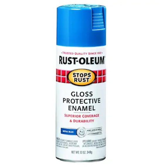 Rust-Oleum Stops Rust Spray Paint Royal Blue Gloss 12 oz Interior ...