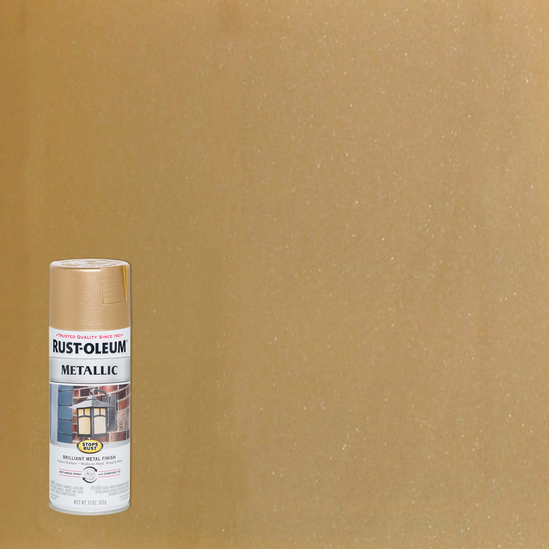 Rust-Oleum Stops Rust Vintage Metallic Spray Paint, Warm Gold - image 1 of 8