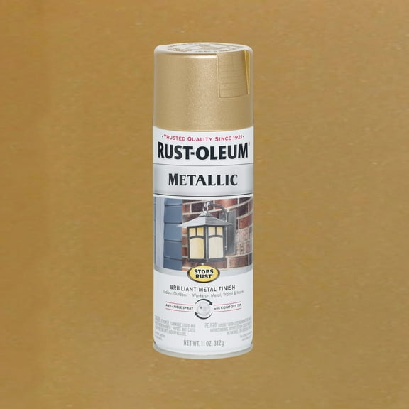 Rust-Oleum Stops Rust Vintage Metallic Spray Paint, Warm Gold