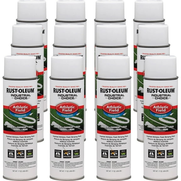 Rust-Oleum Striping Paint Inverted 17 oz 12/CT White 206043CT