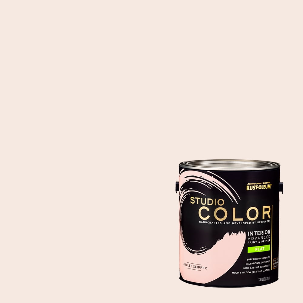 Rust-Oleum Studio Color Ballet Slipper, Interior Paint + Primer, Flat Finish, 2-Pack
