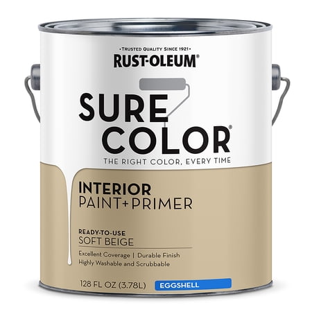 Rust-Oleum Sure Color Eggshell Soft Beige Interior Wall Paint and Primer, Gallon
