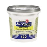 Zinsser 69384 1-Quart Suregrip 122 Heavy Duty Clear Strippable Wallcovering Adhesive