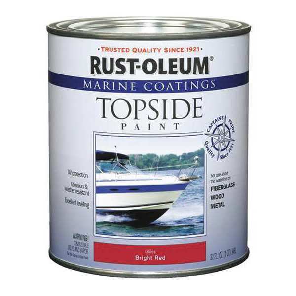 RustOleum Topside Paint, Bright Red, Alkyd