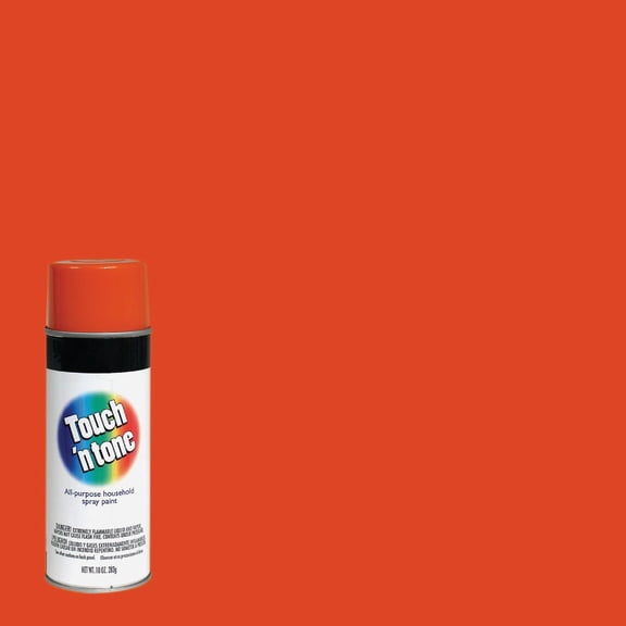 Rust-Oleum Touch N Tone Gloss Spray Paint - Durable, Fast Dry - 10 oz, Orange