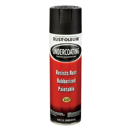 Rust-Oleum Undercoating Black Rubberized Finish 15 oz Spray Paint, 6 Pieces Pack
