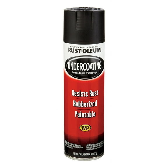 Rust-Oleum Undercoating Black Rubberized Finish 15 oz Spray Paint, 6 Pieces Pack