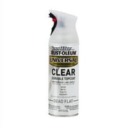 Clear, Rust-Oleum Universal Topcoat Flat Spray Paint-302151, 12 oz