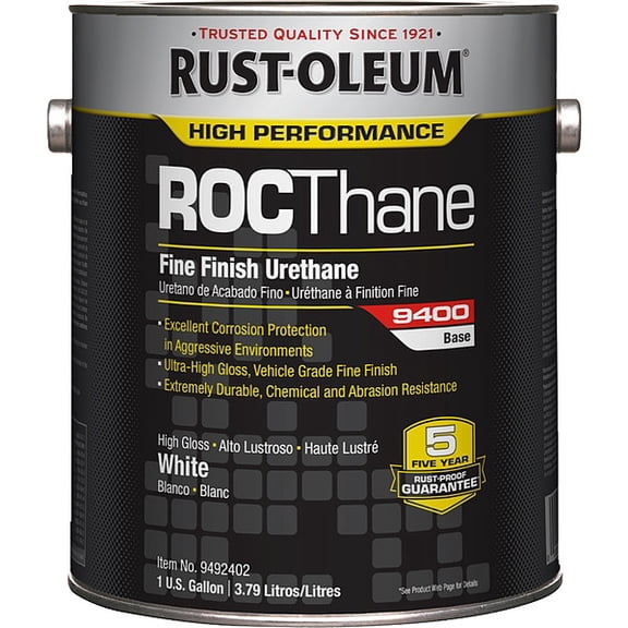 Rust-Oleum Polyester Urethane Coating,White,1 gal 9492402