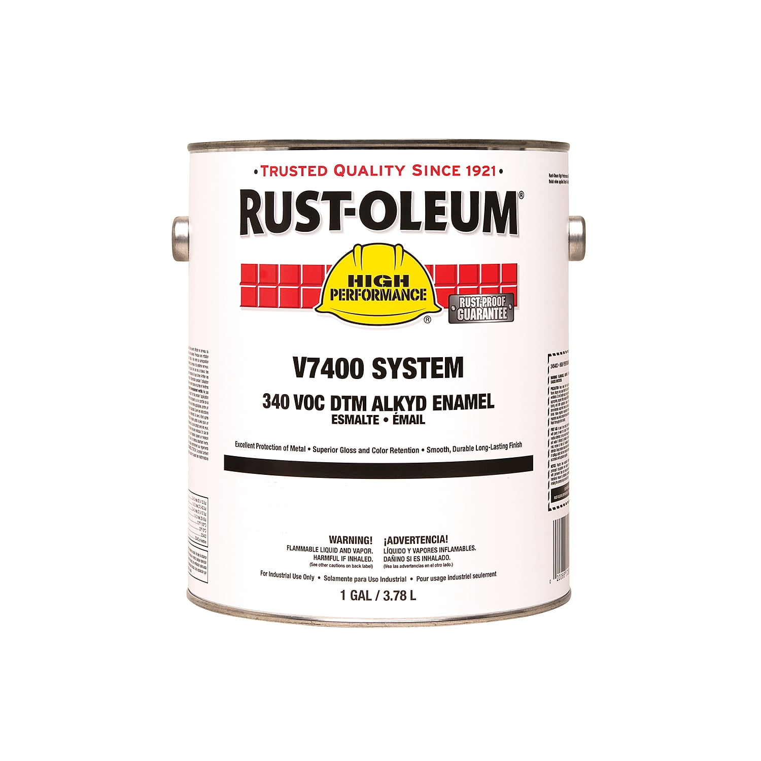 Rust-Oleum Interior/Exterior Paint, Flat, Oil Base, Black, 1 gal 245387