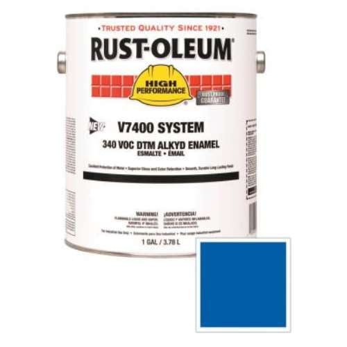 Rust-Oleum V7400 Alkyd Enamel,Safety Blue,1 gal. 245474