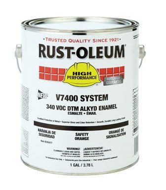 Rust-Oleum V7400 Series <340 Voc Dtm Alkyd Enamel, Safety