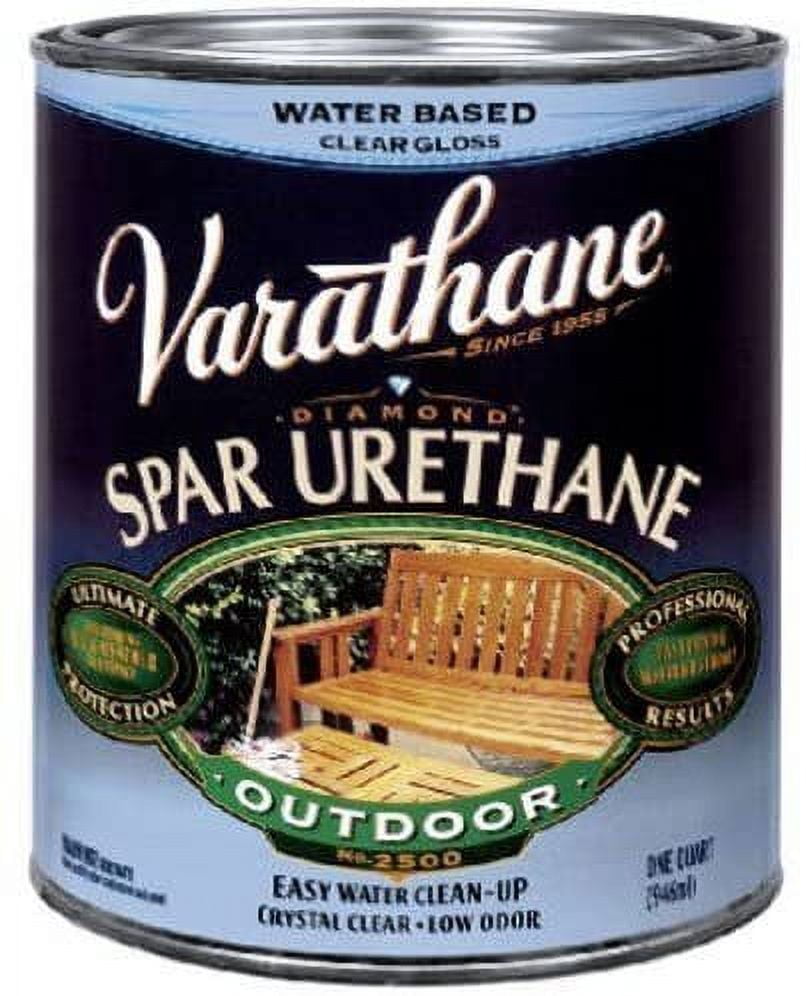 RustOleum Varathane 250241H 1Quart Classic Clear Water Based Outdoor