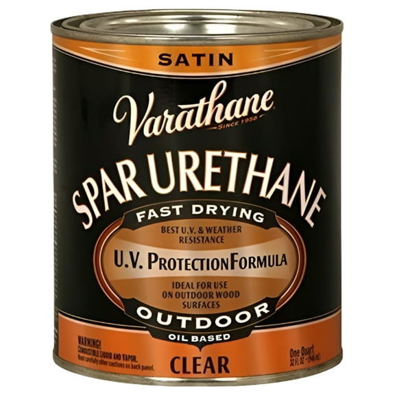 Rust-Oleum Varathane Classic Clear Spar Urethane 9341H - Satin Finish - 1 Qt Exterior