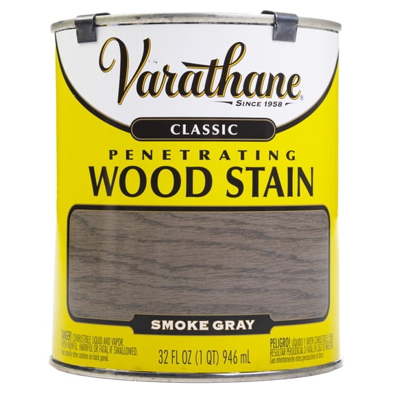 Rust-Oleum Varathane Classic Oil-Based Penetrating Wood Stain 1 Quart - Smoke Grey