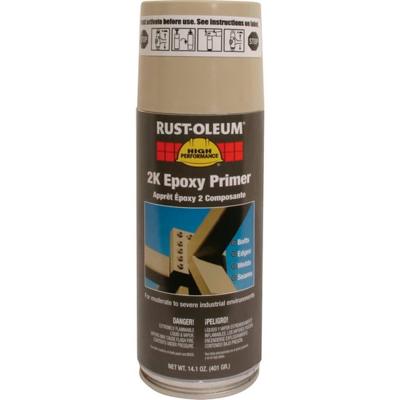 Rustoleum Rust Rust-Oleum Vk9300 System 2k Epoxy Primer Aerosol Beige, Lot of 6 ...