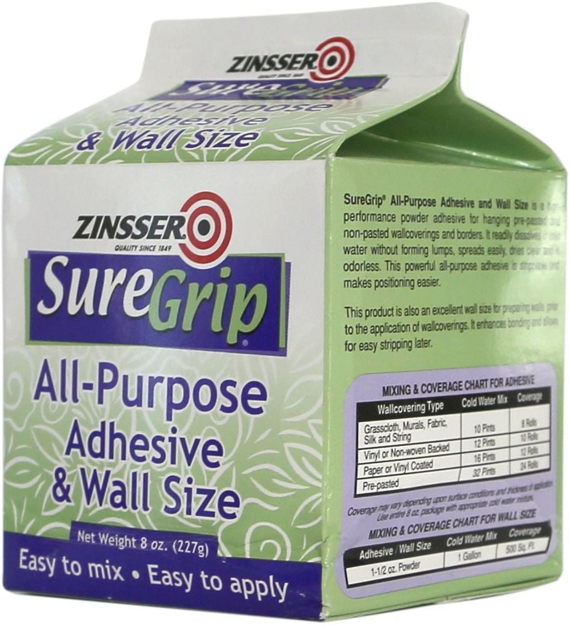 Rust-Oleum insser 62008 SureGrip All-Purpose Hardware Adhesive 8 oz for Wallpaper, Fabric