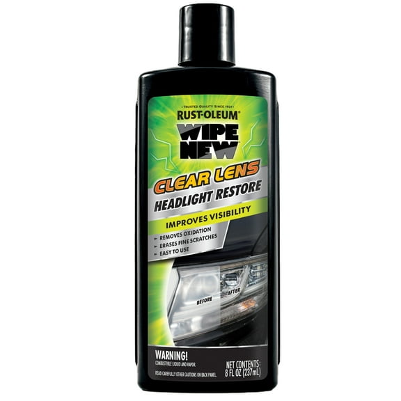Rust-Oleum Wipe New Clear Lens Headlight Restore-381403S, 8 oz