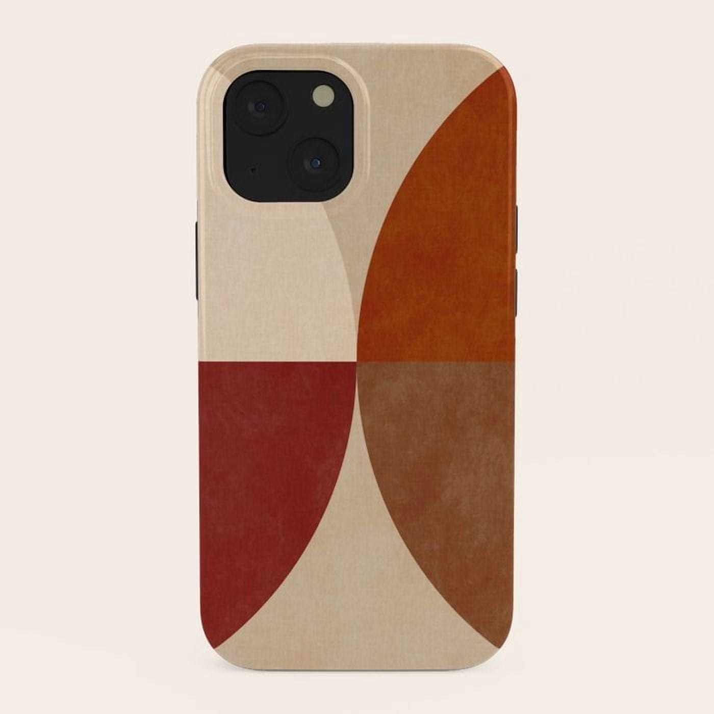 Rust Orange, Burgundy and Beige Geometric Arch Tough Case for Apple ...