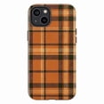 thumbnail image 1 of Rust Orange Plaid Phone Case, Classic Fall Tartan Check Pattern iPhone Cover, Cozy Autumn Aesthetic Protective Case for iPhone 16 15 14 13 12 11 Plus Pro Max Mini, 1 of 6