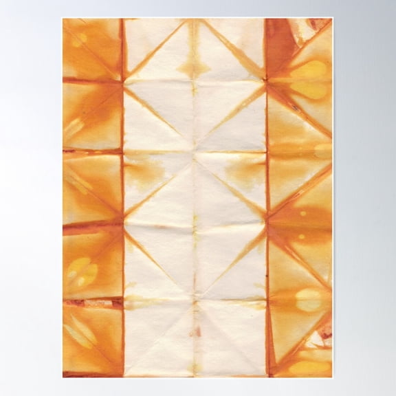 Rust Orange Tie Dye Pattern Poster Wall Art, Modern Wall Decor For Living Room Bedroom, 8x12 UNFRAMED