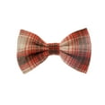 thumbnail image 1 of Rust Plaid Collar Bow Tie, 1 of 4