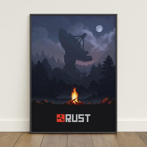 Rust Poster | Survival Game Wall Art | Game Print, Unframed Paper Poster 24x36in