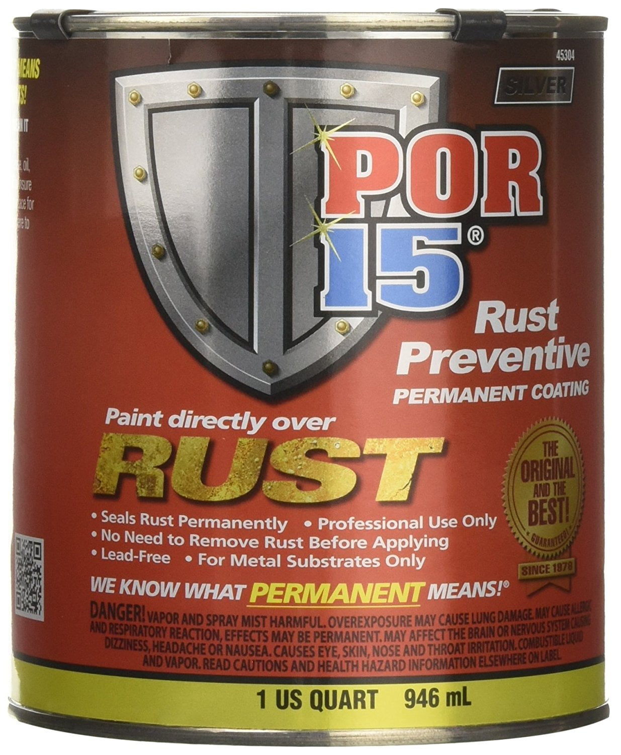 POR-15 Rust Preventive, Silver, Quart Absolute Coatings (POR15) 45304 POR