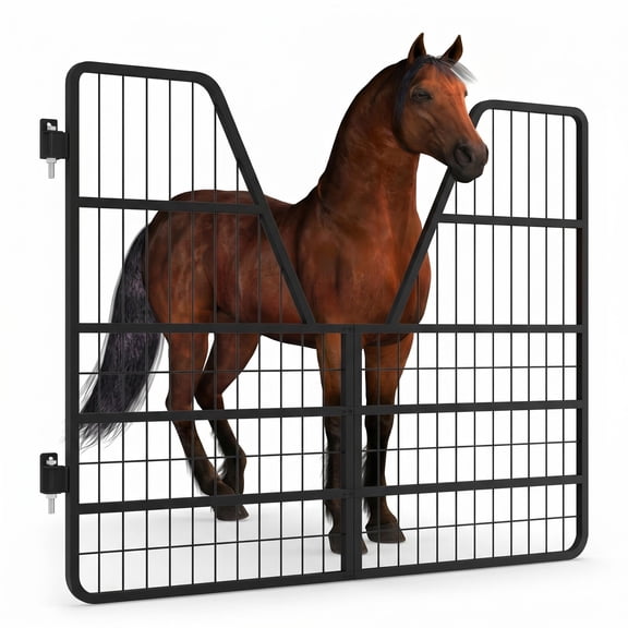 Rust-Proof Heavy-Duty Horse Stall Gates 52"L x 42"H, Metal Horse Stall Guard for Barn & Ranch, Great for Training Facilities, Outdoor Animal Areas & Horse Stalls