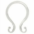 thumbnail image 1 of Rust-Proof Plastic Shower Curtain Double Hooks, Set Of 12, Clear, 1 of 5