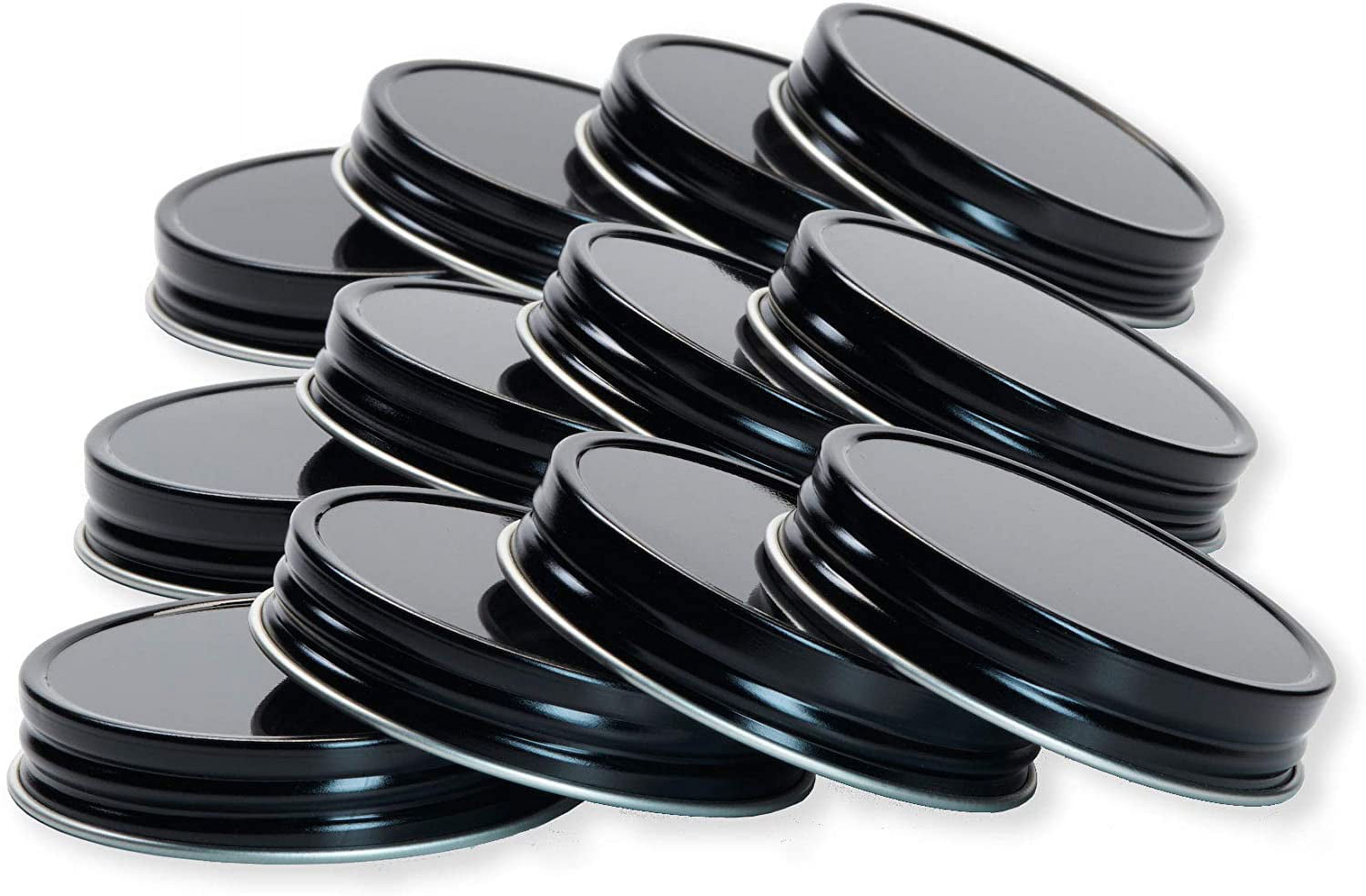 RustProof Wide Mouth Aluminum Metal Mason Jar Lids LeakProof 12